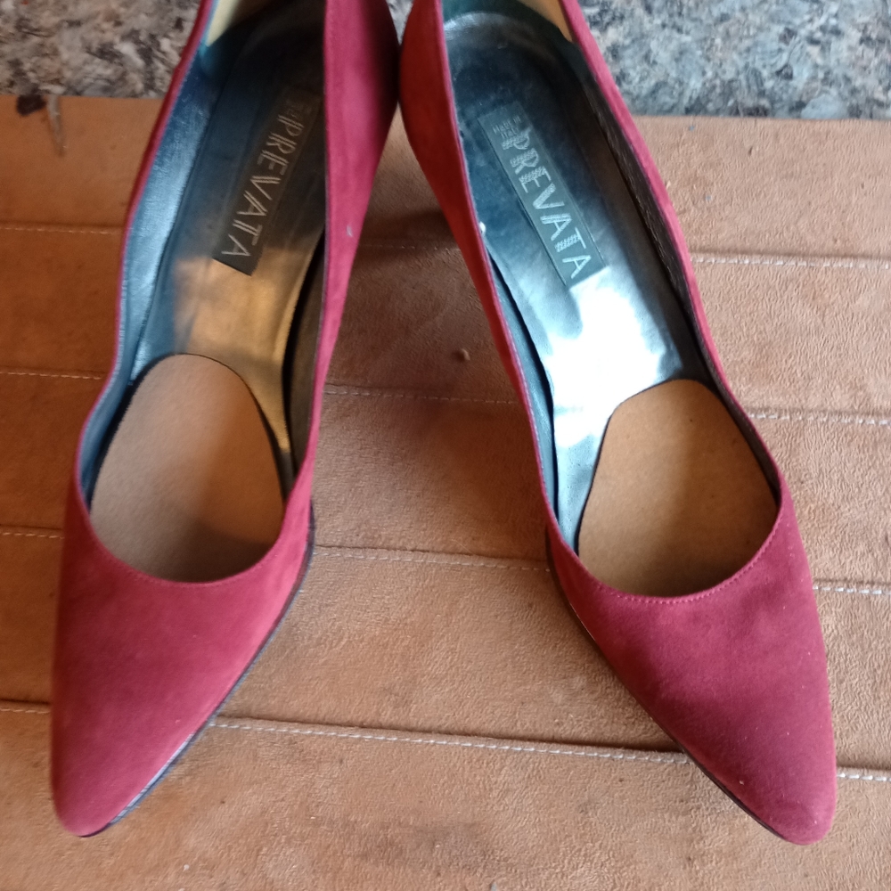 Prevata Women's Red Platform Suede High Heel Pumps Size 11AAA (64)